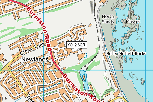 YO12 6QR map - OS VectorMap District (Ordnance Survey)