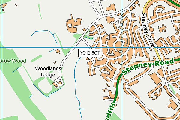 YO12 6QT map - OS VectorMap District (Ordnance Survey)