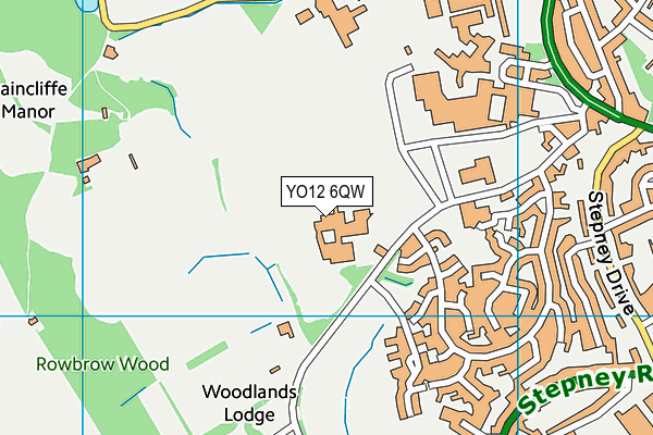 YO12 6QW map - OS VectorMap District (Ordnance Survey)