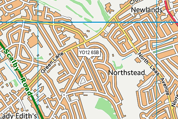 YO12 6SB map - OS VectorMap District (Ordnance Survey)