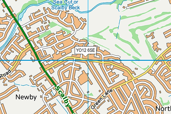 YO12 6SE map - OS VectorMap District (Ordnance Survey)