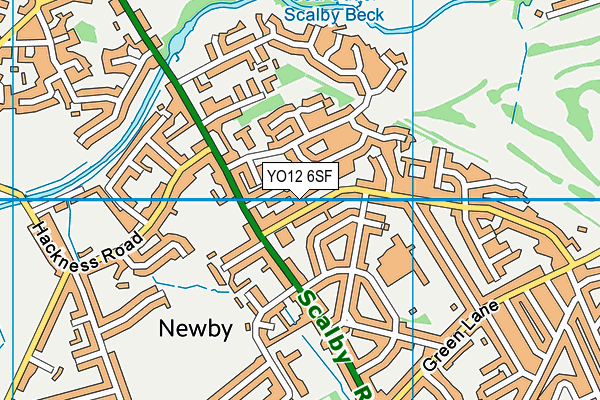 YO12 6SF map - OS VectorMap District (Ordnance Survey)