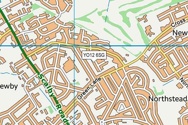 YO12 6SG map - OS VectorMap District (Ordnance Survey)