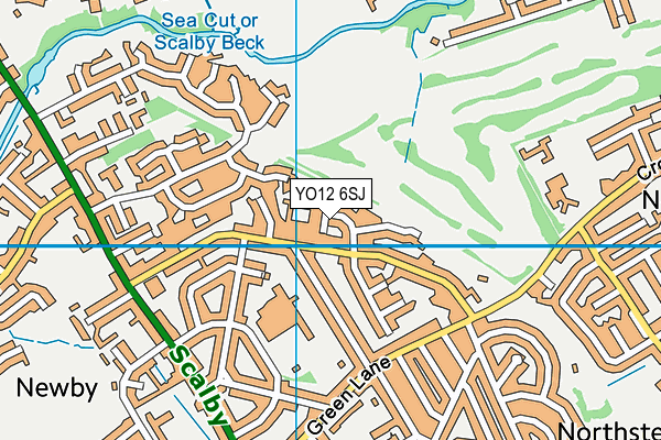 YO12 6SJ map - OS VectorMap District (Ordnance Survey)
