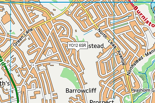 YO12 6SR map - OS VectorMap District (Ordnance Survey)