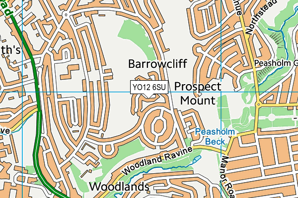 YO12 6SU map - OS VectorMap District (Ordnance Survey)