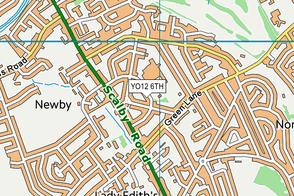YO12 6TH map - OS VectorMap District (Ordnance Survey)
