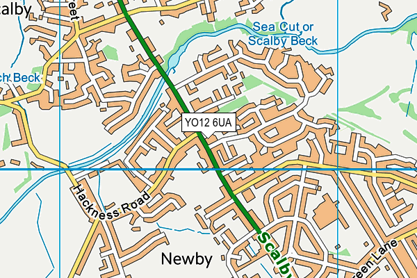 YO12 6UA map - OS VectorMap District (Ordnance Survey)
