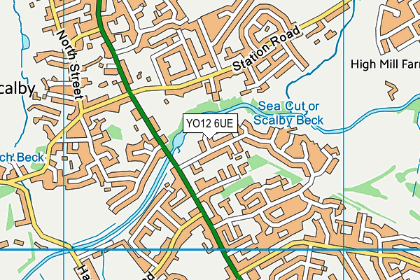 YO12 6UE map - OS VectorMap District (Ordnance Survey)