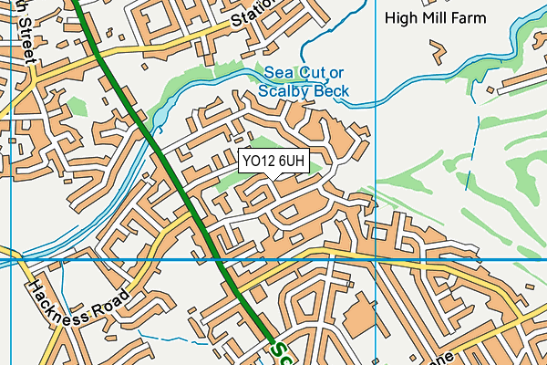 YO12 6UH map - OS VectorMap District (Ordnance Survey)