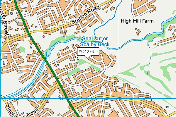 YO12 6UJ map - OS VectorMap District (Ordnance Survey)