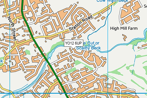 YO12 6UP map - OS VectorMap District (Ordnance Survey)
