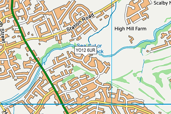 YO12 6UR map - OS VectorMap District (Ordnance Survey)