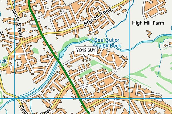 YO12 6UY map - OS VectorMap District (Ordnance Survey)