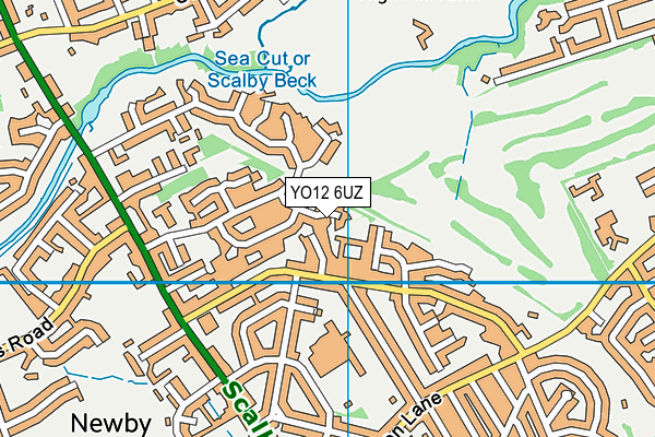 YO12 6UZ map - OS VectorMap District (Ordnance Survey)