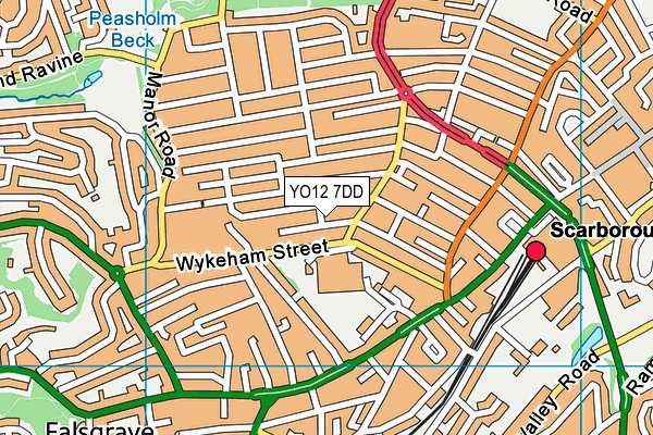 Gladstone Road Primary School map (YO12 7DD) - OS VectorMap District (Ordnance Survey)