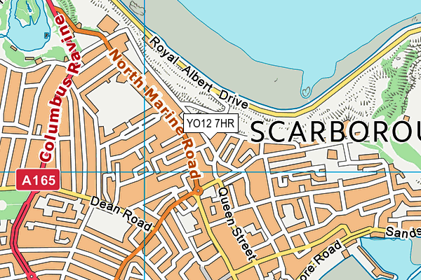 YO12 7HR map - OS VectorMap District (Ordnance Survey)