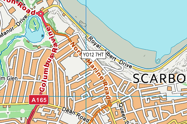 YO12 7HT map - OS VectorMap District (Ordnance Survey)