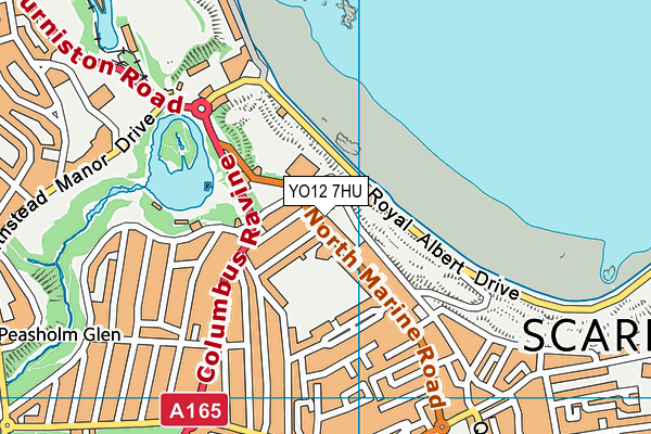 YO12 7HU map - OS VectorMap District (Ordnance Survey)