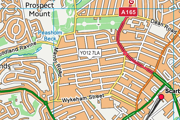 YO12 7LA map - OS VectorMap District (Ordnance Survey)
