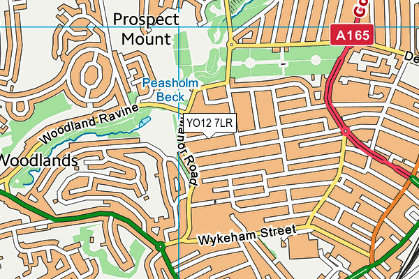 YO12 7LR map - OS VectorMap District (Ordnance Survey)