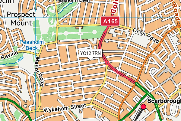 YO12 7RN map - OS VectorMap District (Ordnance Survey)