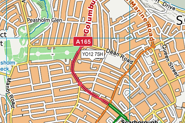 YO12 7SH map - OS VectorMap District (Ordnance Survey)