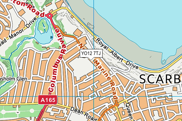 Scarborough Cricket Club map (YO12 7TJ) - OS VectorMap District (Ordnance Survey)