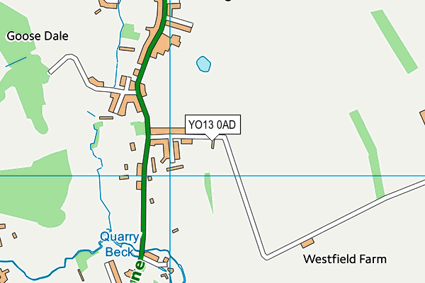 YO13 0AD map - OS VectorMap District (Ordnance Survey)