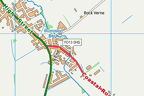 YO13 0HS map - OS VectorMap District (Ordnance Survey)