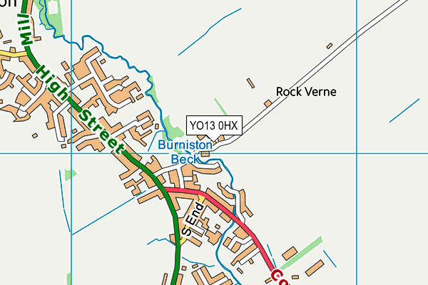 YO13 0HX map - OS VectorMap District (Ordnance Survey)
