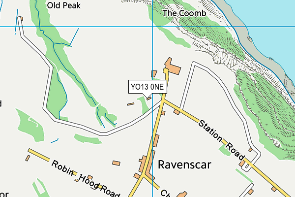 YO13 0NE map - OS VectorMap District (Ordnance Survey)
