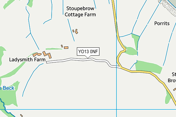 YO13 0NF map - OS VectorMap District (Ordnance Survey)