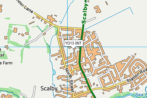 YO13 0NT map - OS VectorMap District (Ordnance Survey)