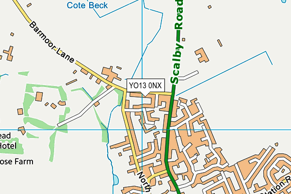 YO13 0NX map - OS VectorMap District (Ordnance Survey)