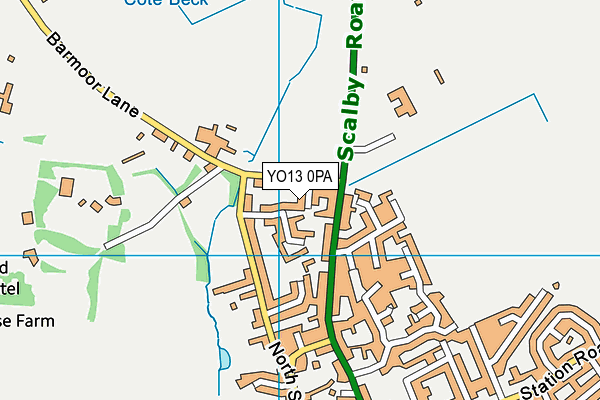 YO13 0PA map - OS VectorMap District (Ordnance Survey)