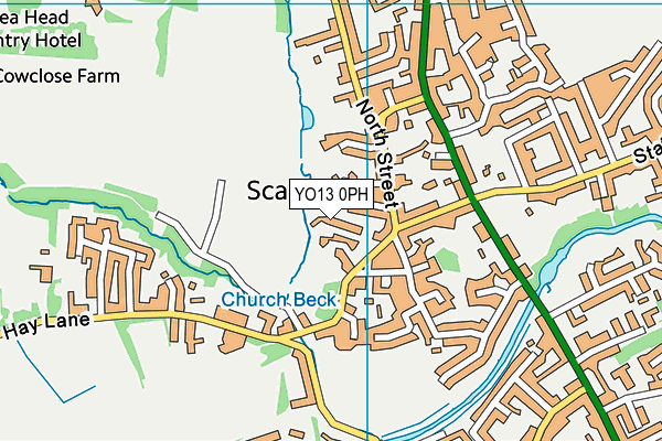 YO13 0PH map - OS VectorMap District (Ordnance Survey)