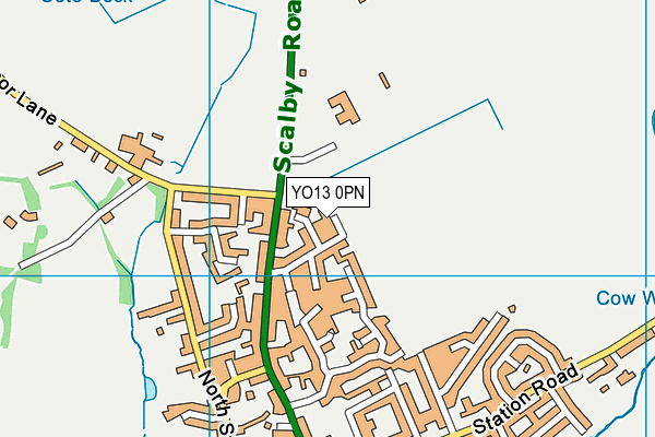 YO13 0PN map - OS VectorMap District (Ordnance Survey)