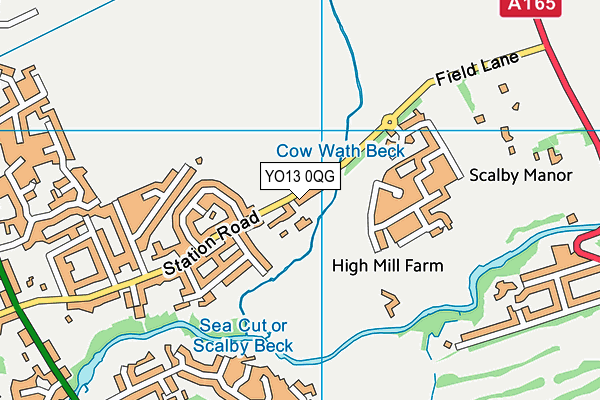 YO13 0QG map - OS VectorMap District (Ordnance Survey)