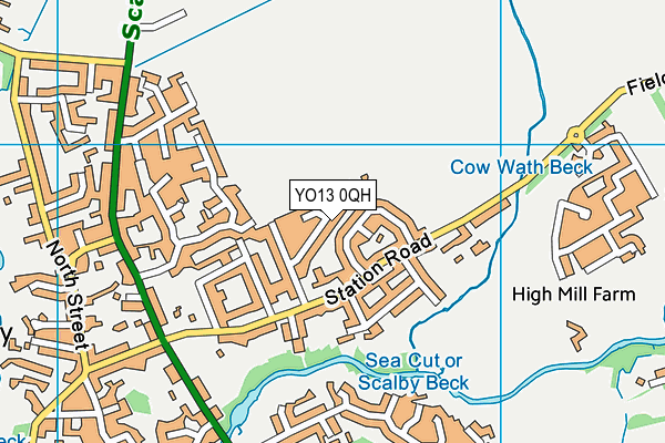 YO13 0QH map - OS VectorMap District (Ordnance Survey)