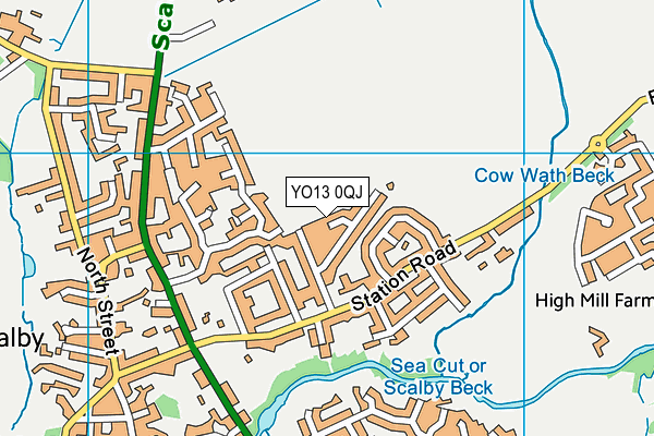YO13 0QJ map - OS VectorMap District (Ordnance Survey)