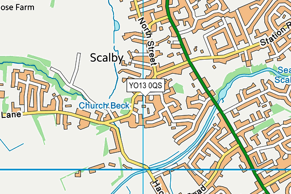 YO13 0QS map - OS VectorMap District (Ordnance Survey)