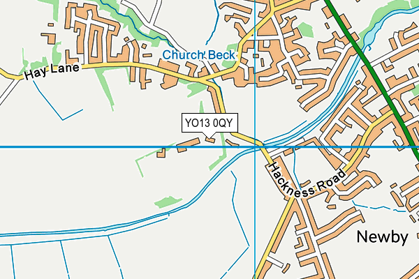 YO13 0QY map - OS VectorMap District (Ordnance Survey)