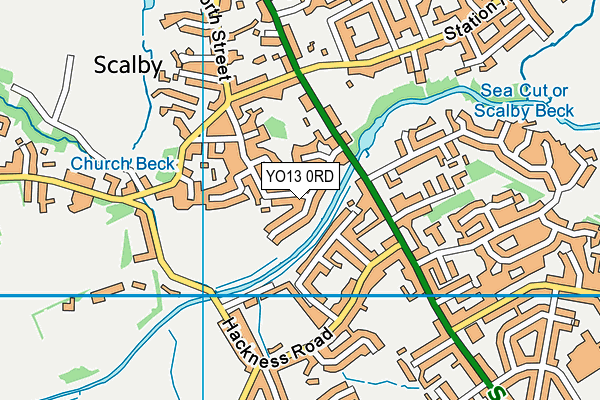 YO13 0RD map - OS VectorMap District (Ordnance Survey)