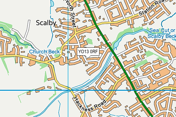 YO13 0RF map - OS VectorMap District (Ordnance Survey)