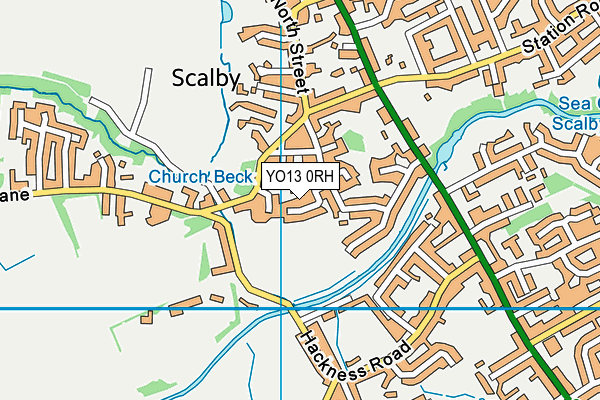 YO13 0RH map - OS VectorMap District (Ordnance Survey)