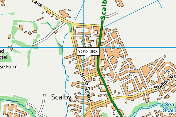 YO13 0RX map - OS VectorMap District (Ordnance Survey)