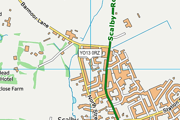 YO13 0RZ map - OS VectorMap District (Ordnance Survey)
