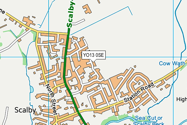 YO13 0SE map - OS VectorMap District (Ordnance Survey)