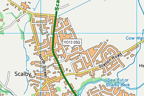 YO13 0SQ map - OS VectorMap District (Ordnance Survey)